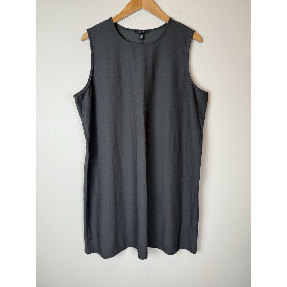 Eileen Fisher Sleeveless Tunic Top Gray Plus Size 1X